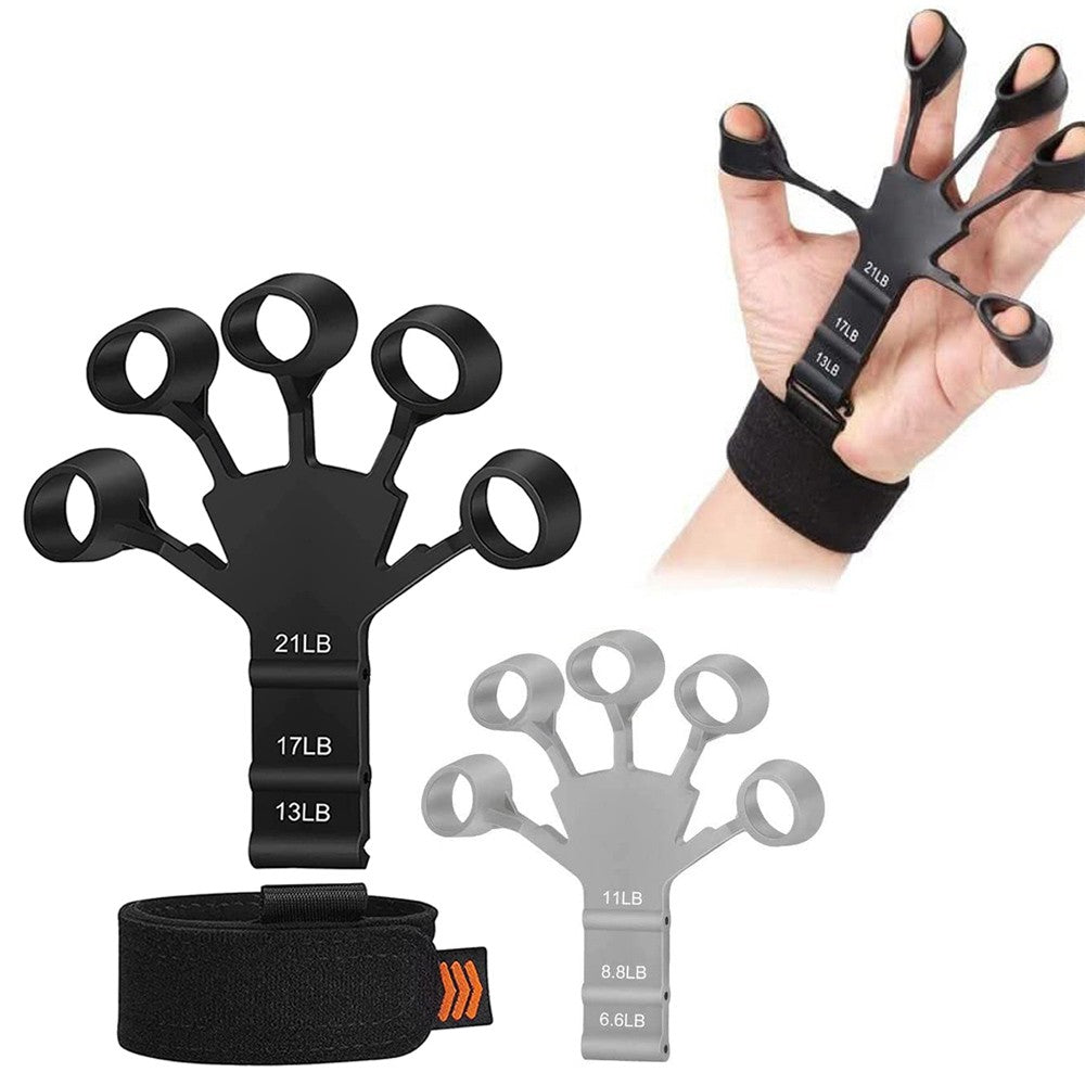 2 X Set of 2Pcs Finger Exerciser Hand Grip Strength Trainer Finger Strengthener
