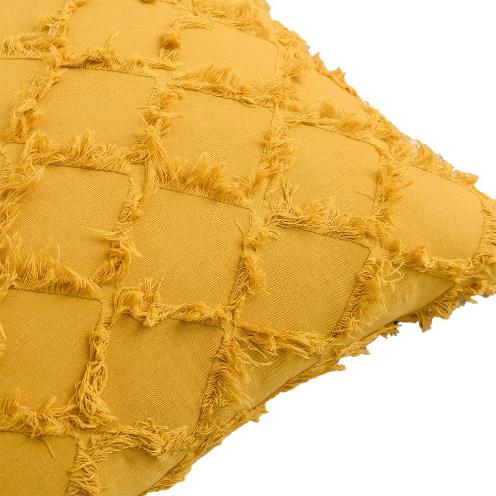 2Pcs 45x45cm Yellow Cotton Linen Pillowcase Cushion Covers Sofa Throw Pillow Case WITHOUT PILLOW