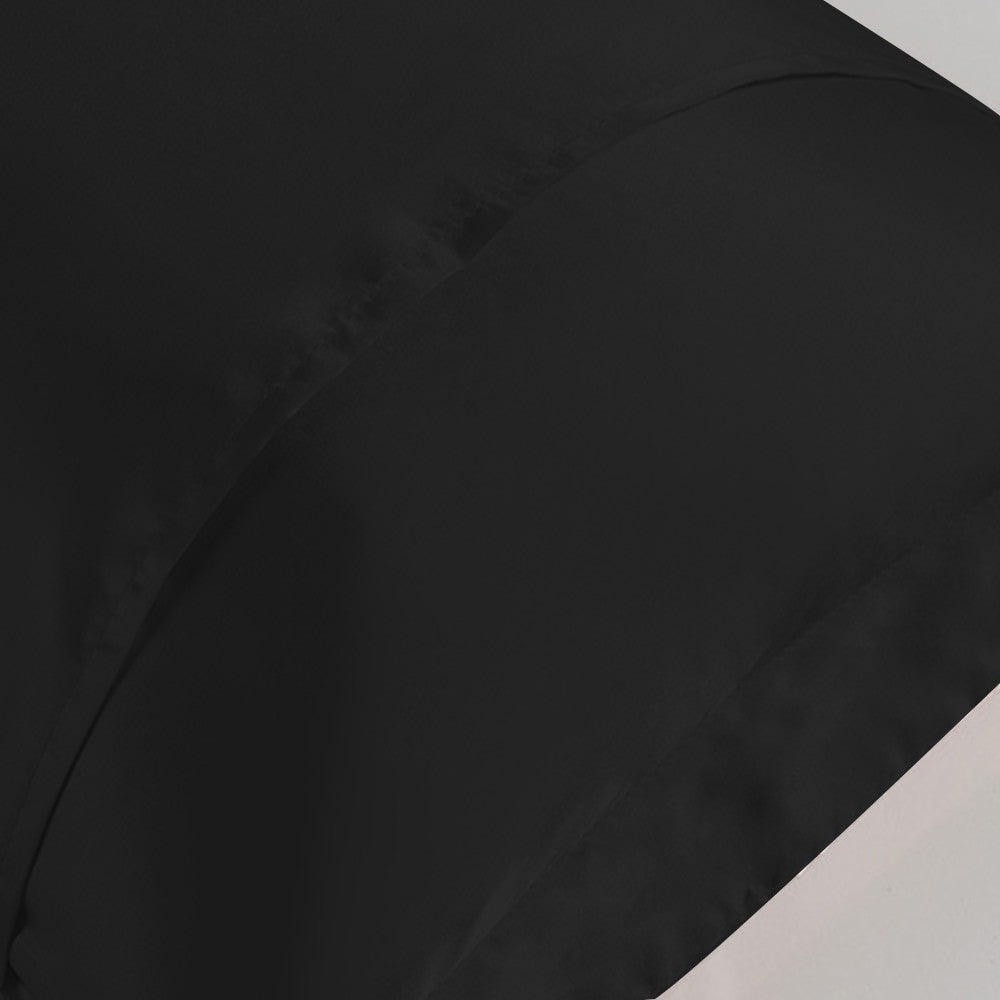 48x150cm Black Satin Long Pillowcase Soft Faux Silk Pillow Cover Double Body Pillow Case