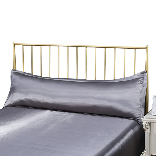 48x150cm Silver Grey Satin Long Pillowcase Soft Faux Silk Pillow Cover Double Body Pillow Case