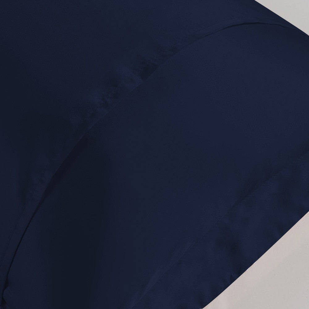 48x150cm Navy Blue Satin Long Pillowcase Soft Faux Silk Pillow Cover Double Body Pillow Case