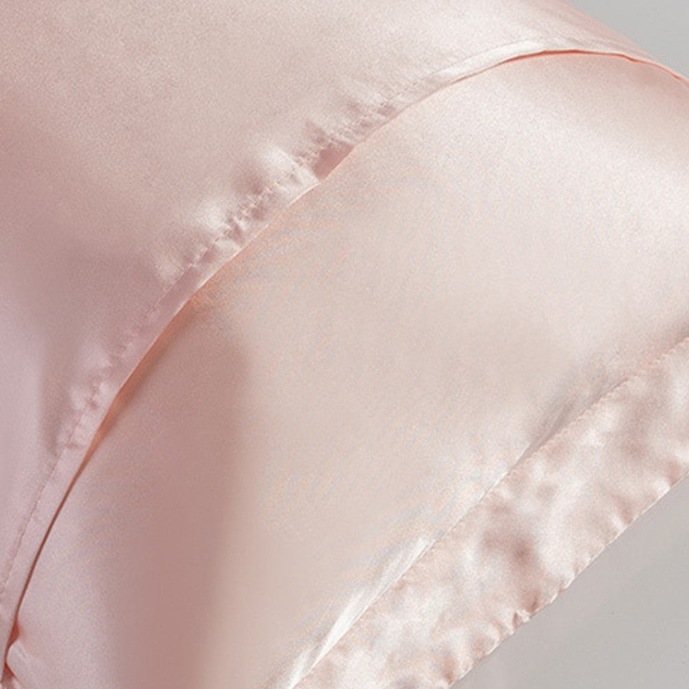 48x150cm Pink Satin Long Pillowcase Soft Faux Silk Pillow Cover Double Body Pillow Case