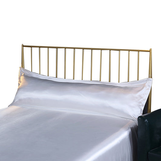 48x150cm White Satin Long Pillowcase Soft Faux Silk Pillow Cover Double Body Pillow Case