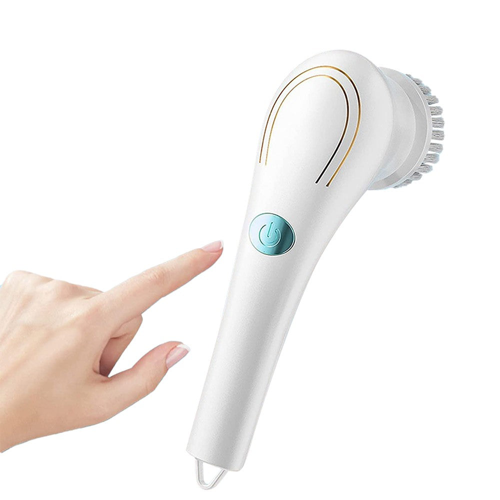 2 X Set of 5 in 1 Handheld Electric Cleaning Brush USB Rechargeable Electric Dishwashing Brush Shower Scrubber Cleaning Tool