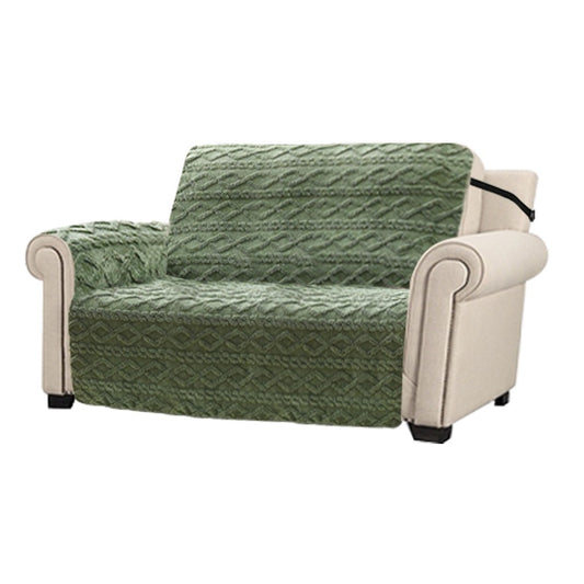 For 2-Seater T-shaped Recliner Couch Cover Recliner Cushion Slipcover Green