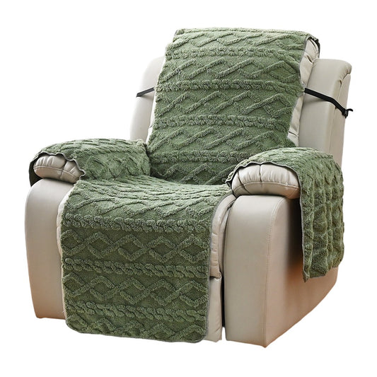 For 1-Seater T-shaped Recliner Couch Cover Recliner Cushion Slipcover Green