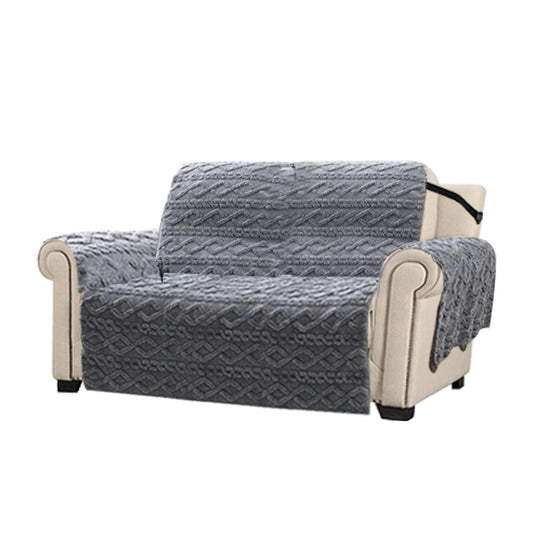 For 2-Seater T-shaped Recliner Couch Cover Recliner Cushion Slipcover Grey