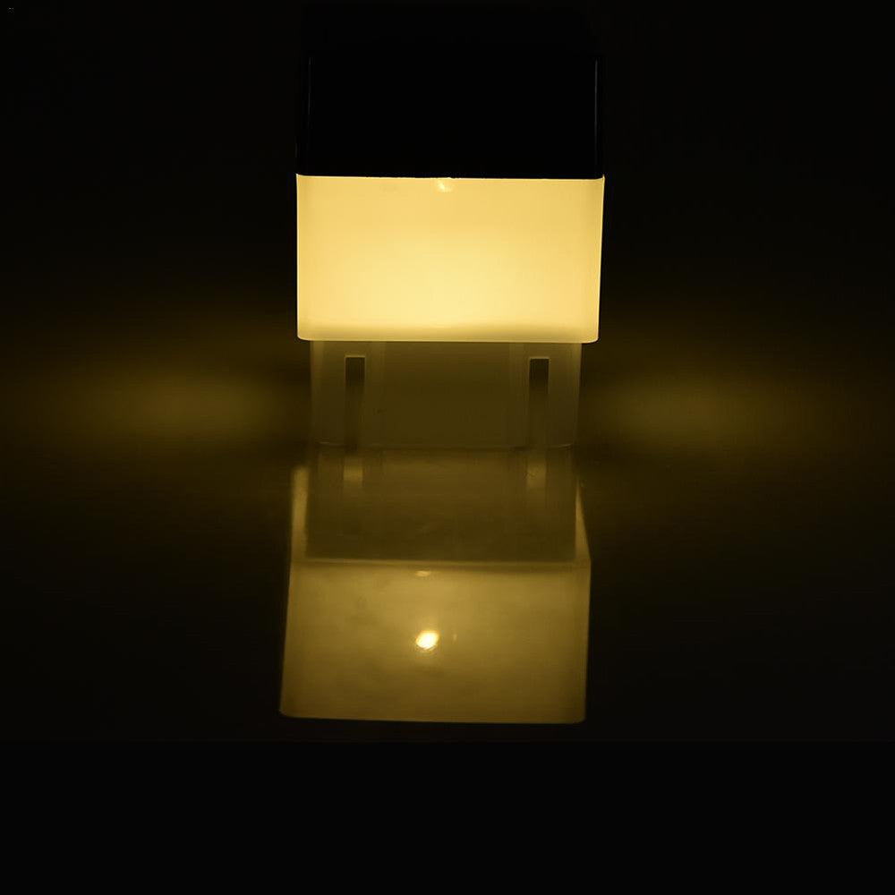 2 X Solar Powered Fence Post Cap Lights LED Pool Lamp Outdoor Light Warm Lights