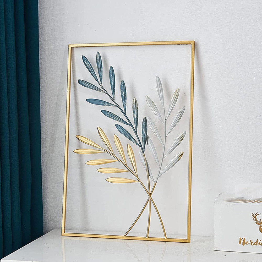 Metal Wall Decor Leaf Wall Hanging Decoration Wall Art Home Decor Wall Ledges Style 3