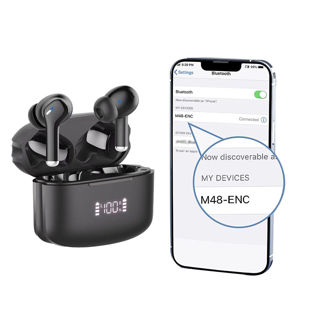 2 X Wireless Earbuds Wireless Bluetooth 5.3 Headphones ENC Noise Cancelling Headphones In Ear Earphones