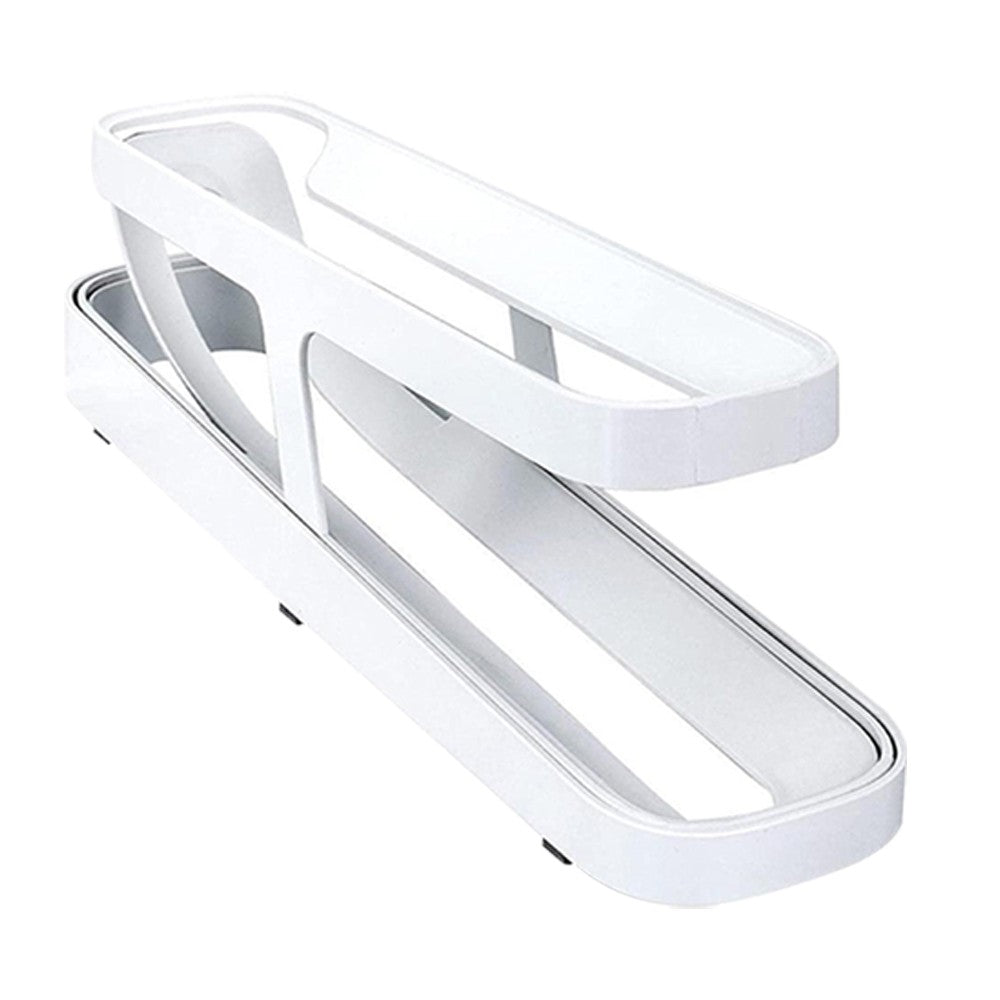 2 X 2 Tier Rolldown Refrigerator Egg Dispenser Auto Rolling Egg Container Holder Egg Storage Rack