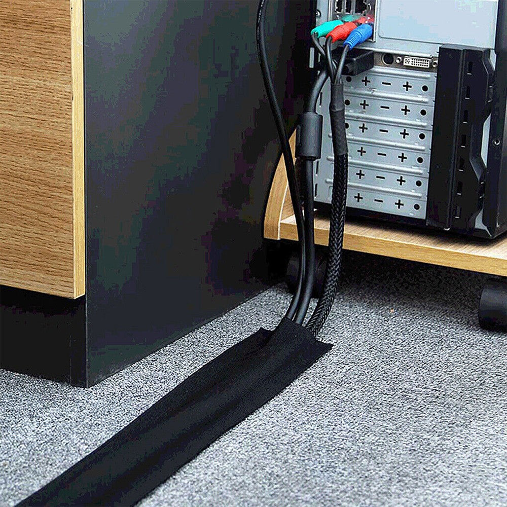 2 X 3M Reusable Floor Cable Cover Wire Protection Cover Cable Grip Strip for Cord Management