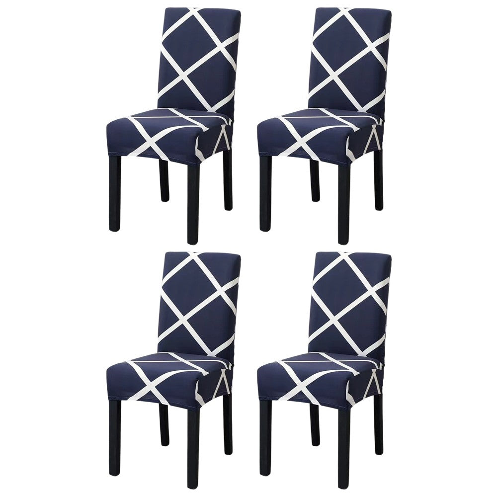 4 X Stretch Chair Covers Slipcovers Removable Elastic Chair Protector Covers Style 1