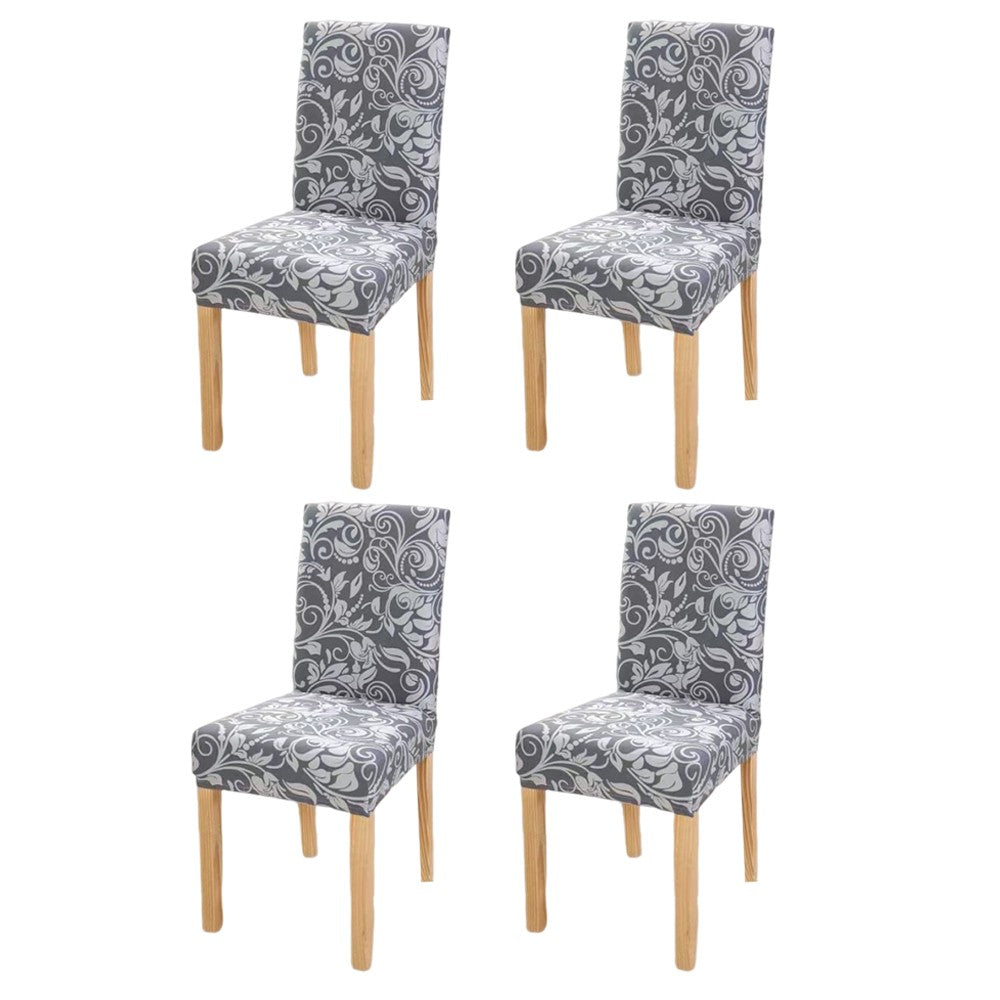 4 X Stretch Chair Covers Slipcovers Removable Elastic Chair Protector Covers Style 3