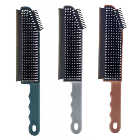 3Pcs 3 In 1 Silicone Countertop Gap Cleaning Brush Multifunctional Glass Scraper Brush Floor Brush Cleaning Tool