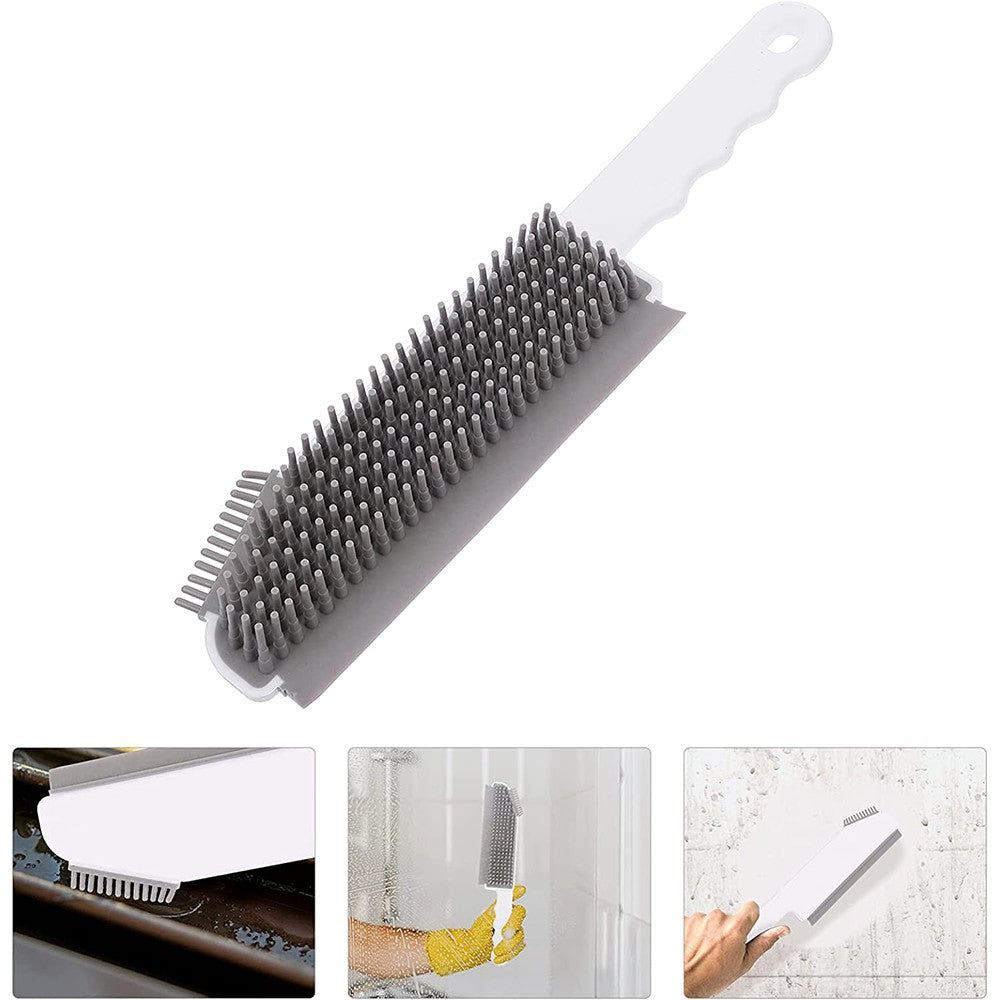 3Pcs 3 In 1 Silicone Countertop Gap Cleaning Brush Multifunctional Glass Scraper Brush Floor Brush Cleaning Tool