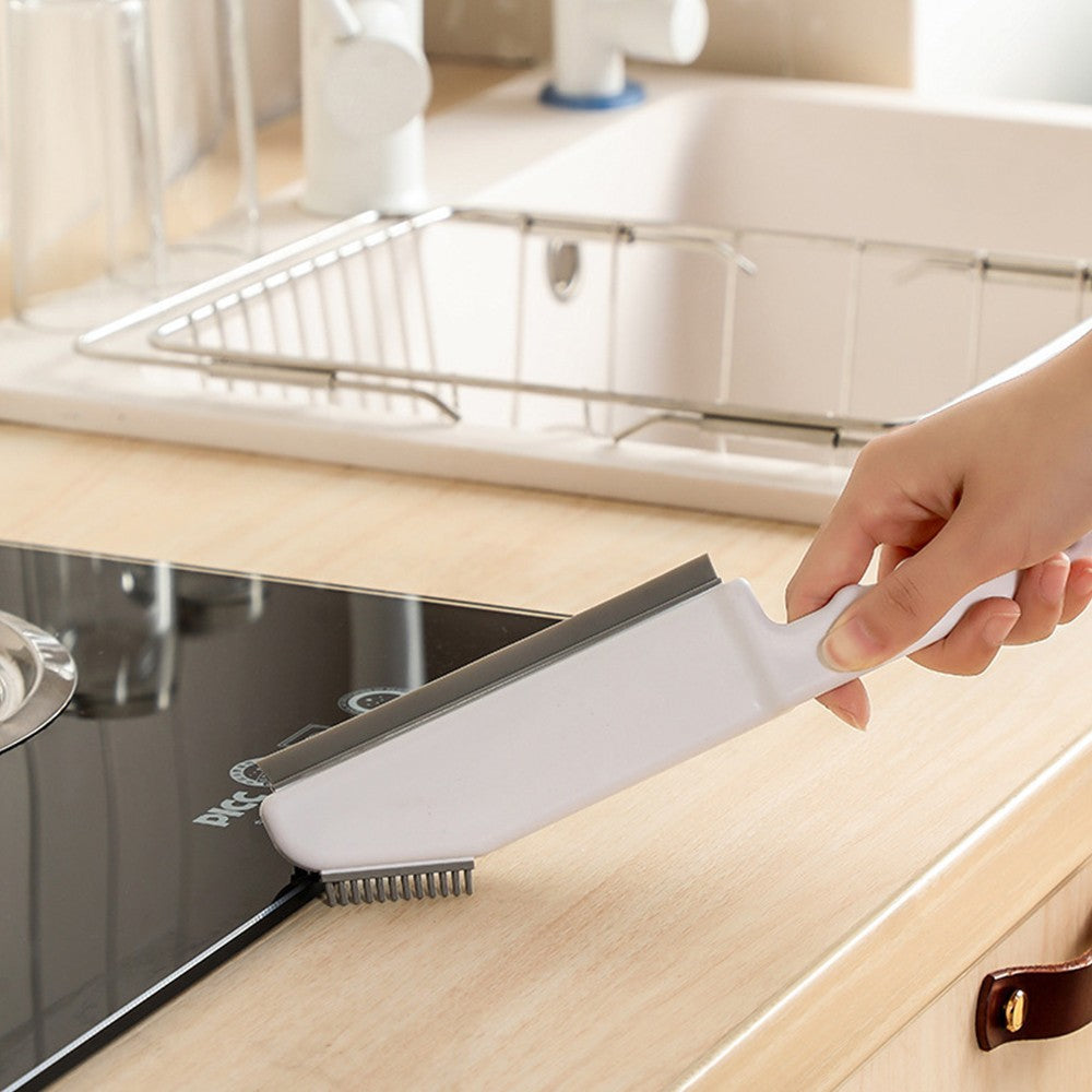 6Pcs 3 In 1 Silicone Countertop Gap Cleaning Brush Multifunctional Glass Scraper Brush Floor Brush Cleaning Tool