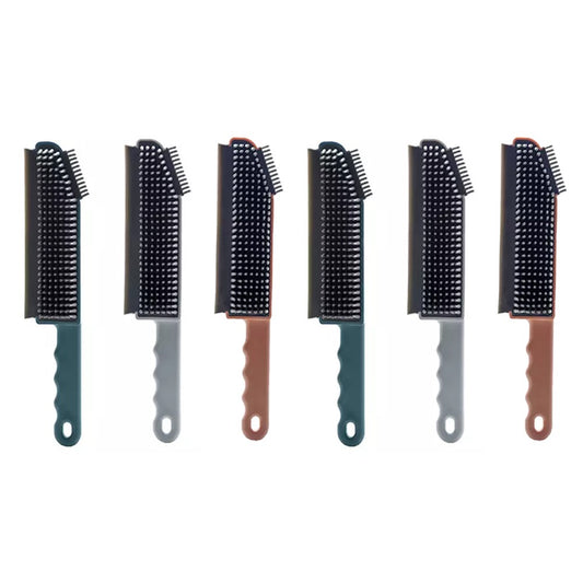 6Pcs 3 In 1 Silicone Countertop Gap Cleaning Brush Multifunctional Glass Scraper Brush Floor Brush Cleaning Tool