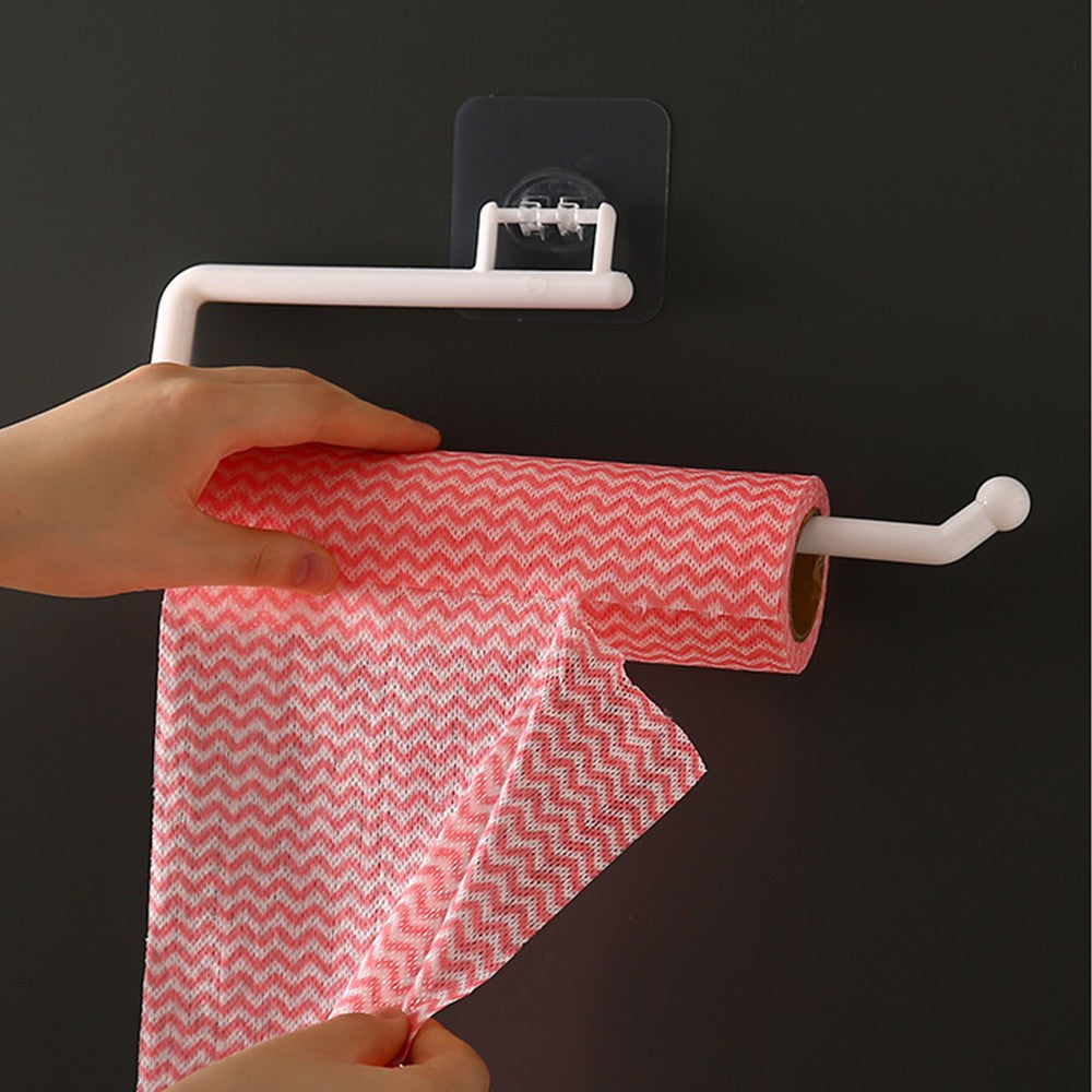 8Pcs Wall Mounted Kitchen Paper Towel Holder with Hanger Self Adhesive Tissue Rack