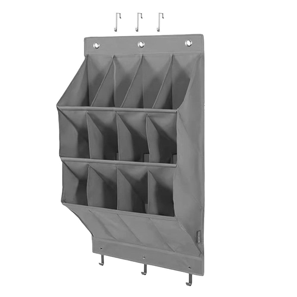 1 X Multi Pockets Over the Door Shoe Organizer Hanging Shoes Storage Bag with Hooks for Closet and Dorm Narrow Door