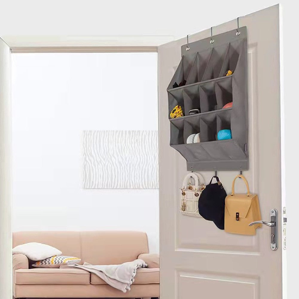 2 X Multi Pockets Over the Door Shoe Organizer Hanging Shoes Storage Bag with Hooks for Closet and Dorm Narrow Door