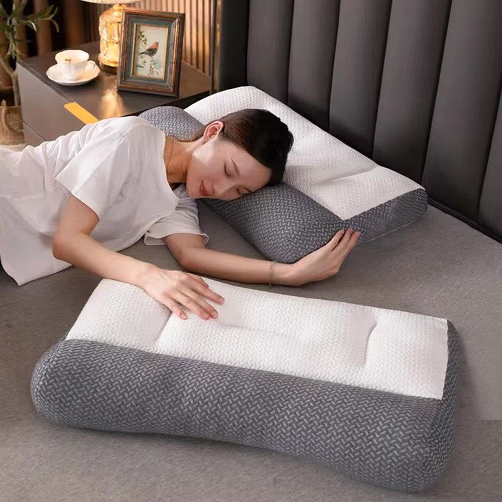 1 X 74x48cm Ergonomic Pillow Neck Support Bed Pillow Orthopedic Pillow for All Sleeping Positions