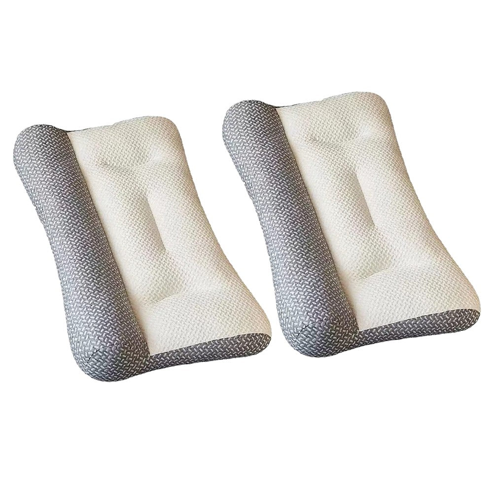 2 X 74x48cm Ergonomic Pillow Neck Support Bed Pillow Orthopedic Pillow for All Sleeping Positions