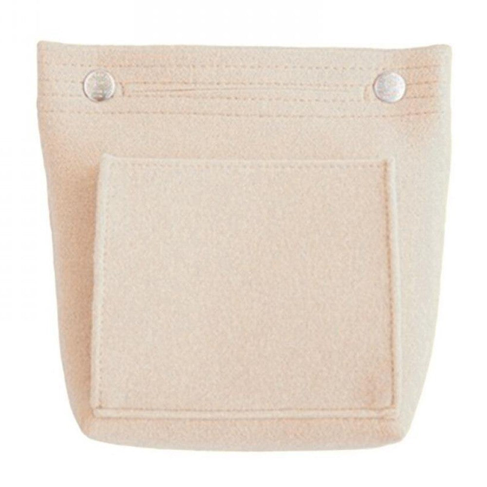 2 X Women Handbag Insert Bag Purse Liner Multi Pocket Travel Felt Organizer Makeup Cosmetic Bag Dark Blue Beige