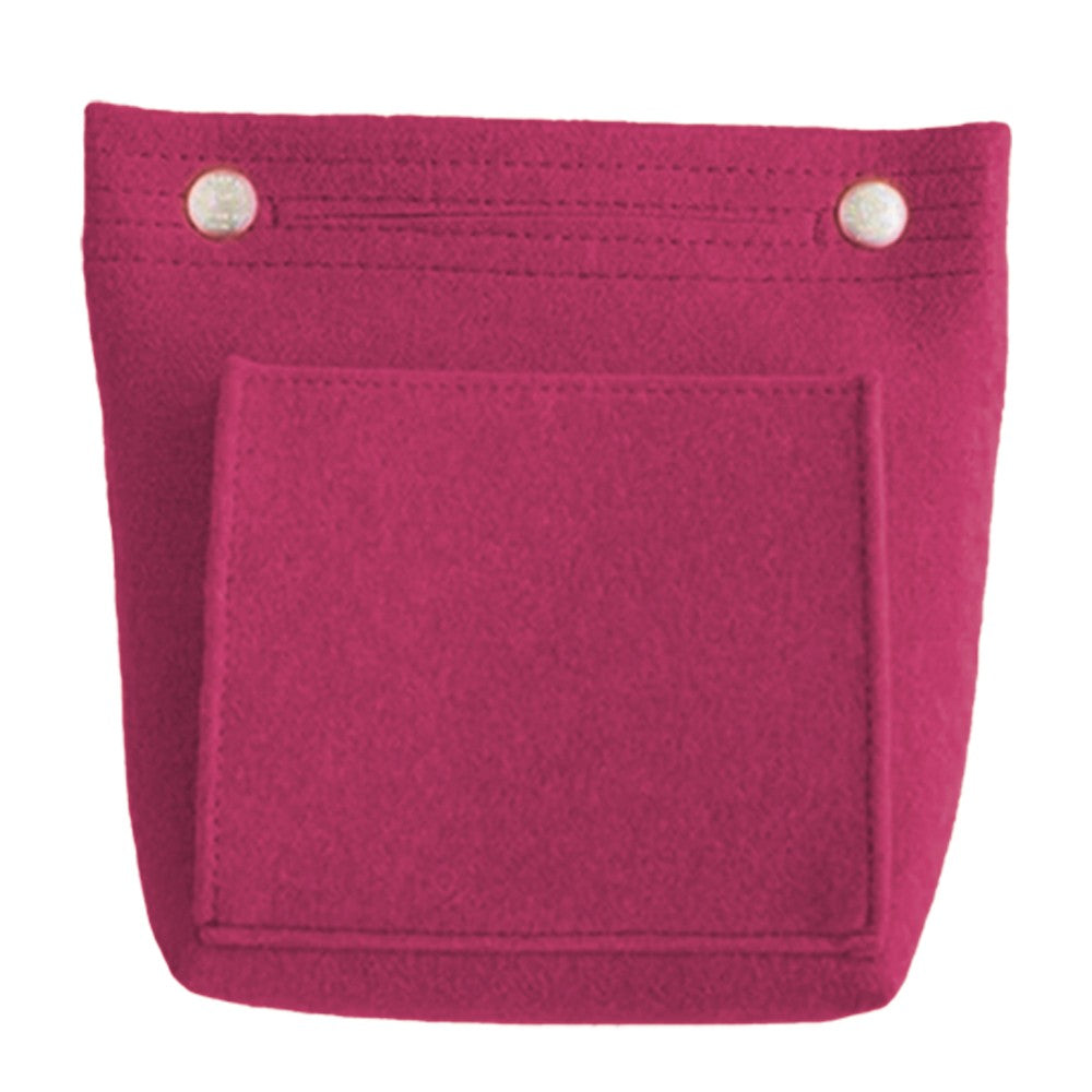 2 X Women Handbag Insert Bag Purse Liner Multi Pocket Travel Felt Organizer Makeup Cosmetic Bag Yellow Rose Red