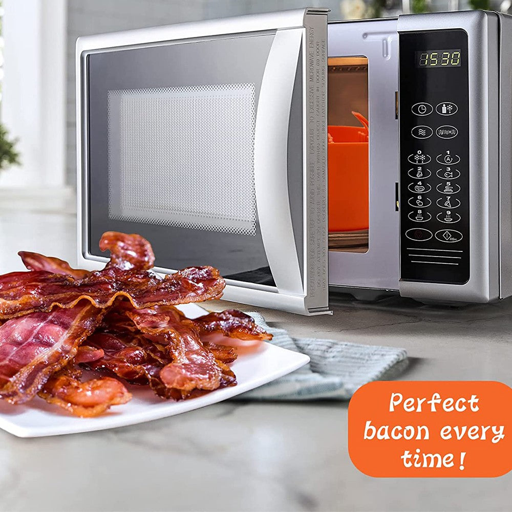 Air Fryer Silicone Bacon Rack Bacon Cooker Tray with Air Fryer Pot Tray Microwave Accessory