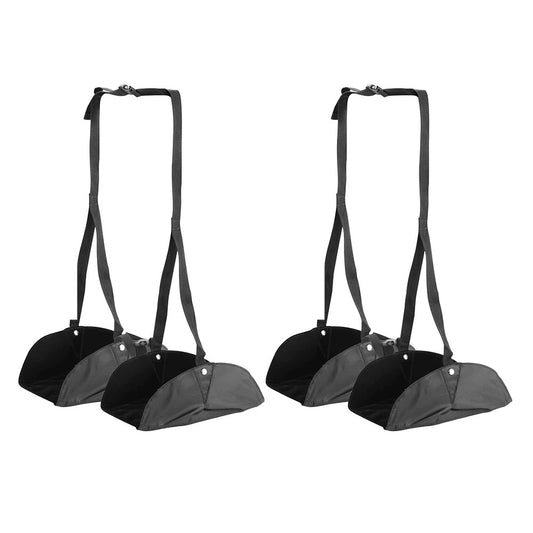 2 X Split Travel Foot Pedal Hammock Adjustable Foot Rest Sling Foot Pad Travel Accessory for Office Aircraft High-Speed Rail