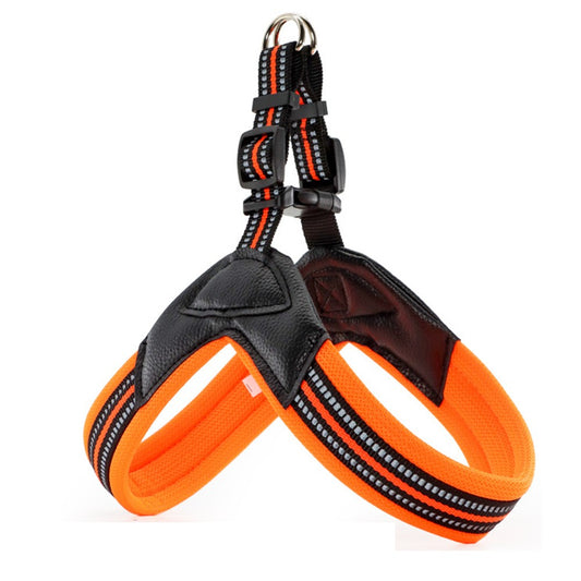 Adjustable No Pull Pet Dog Harness Reflective Pet Dog Vest Pets Accessories Orange XS