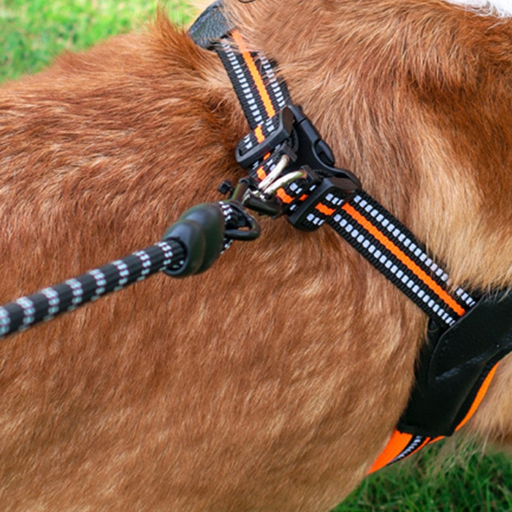Adjustable No Pull Pet Dog Harness Reflective Pet Dog Vest Pets Accessories Orange M