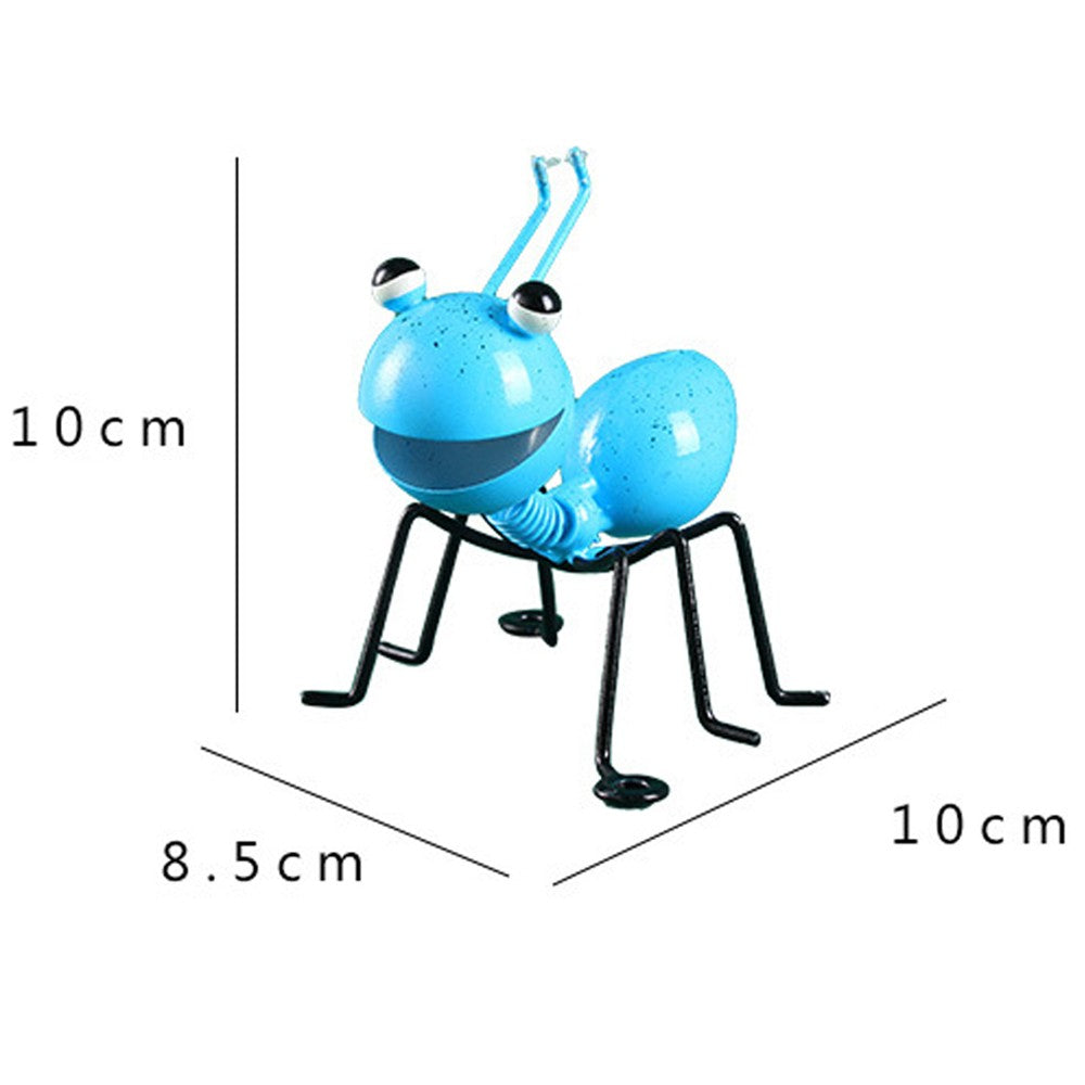 Set of 4Pcs Metal Ants Sculptures Decor Garden Yard Art Statue Insect Ornaments