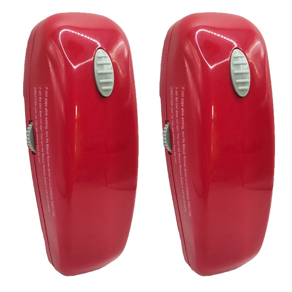2 X One Touch Electric Can Opener Hands Free Automatic Battery Operated Tin Opener Jar Opener
