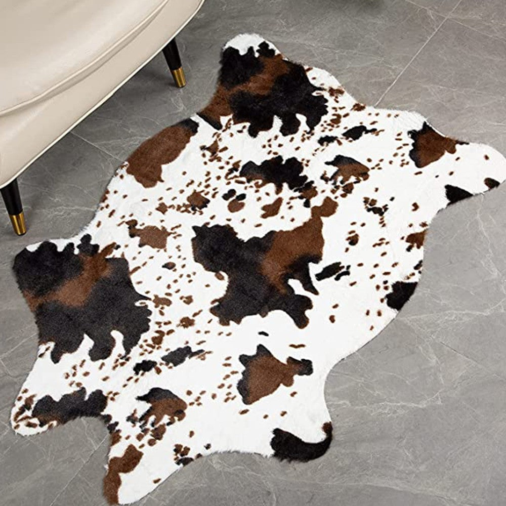 110x75cm Cow Pattern Floor Mat Non Slip Mat Western Cowboy Style Living Room Decor