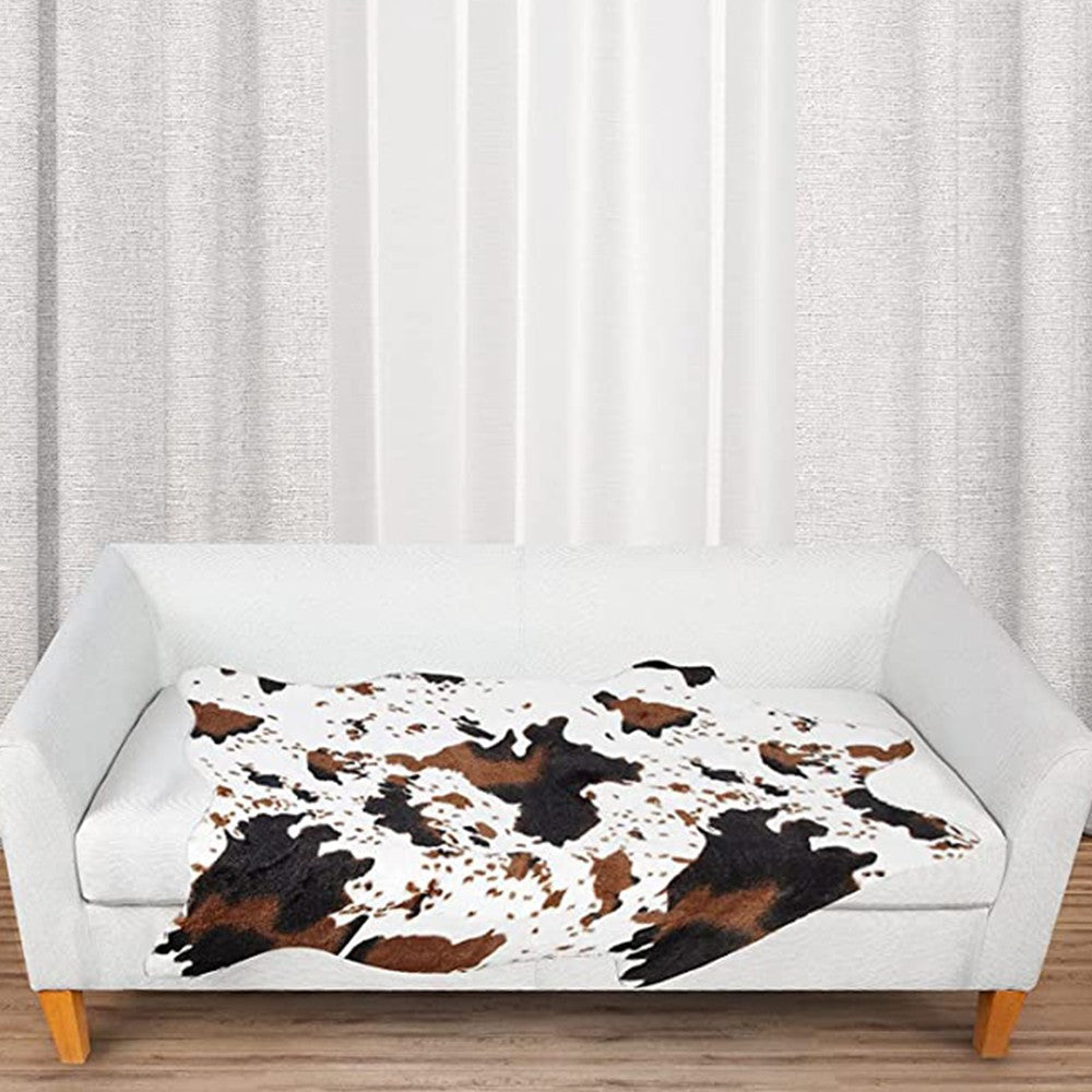 110x75cm Cow Pattern Floor Mat Non Slip Mat Western Cowboy Style Living Room Decor