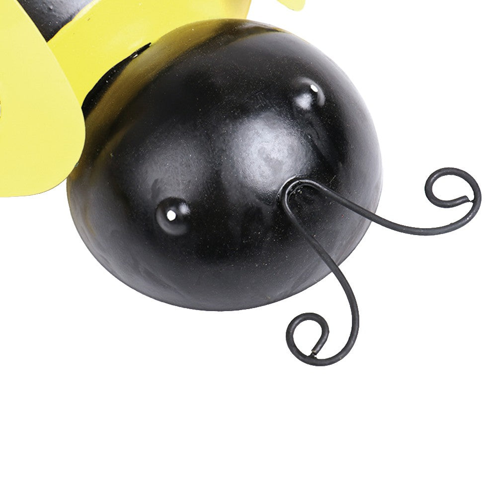 1 X Set of 4Pcs Hanging Metal Bee Statue Sculpture Wall Art Decor Indoor Outdoor Garden Decor