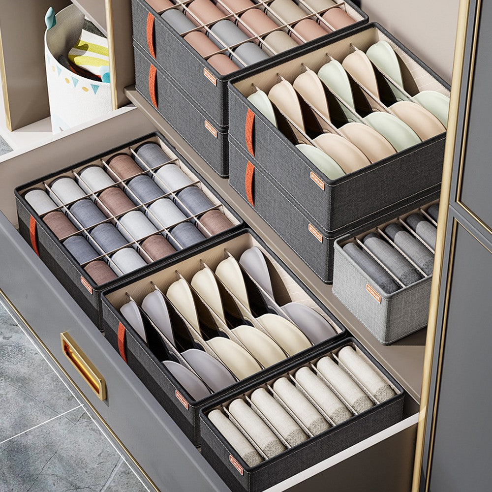 2 X Set of 3Pcs Bra Underwear Organizer Closet Pants Storage Box Drawer Socks Divider Home Storage