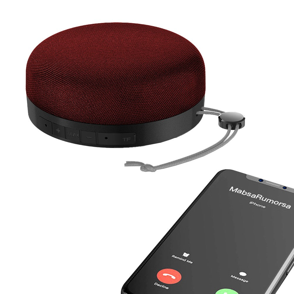 TWS Bluetooth Speakers Wireless Music Player Mini Outdoor Portable Handsfree Mic Speakers Red
