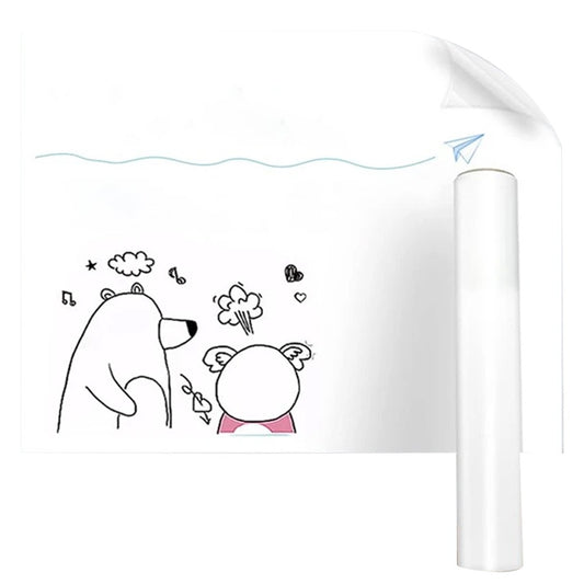500x45cm Removable Static Cling Whiteboard Sticker Peel and Stick Memo Doodle Sticker for Home Office