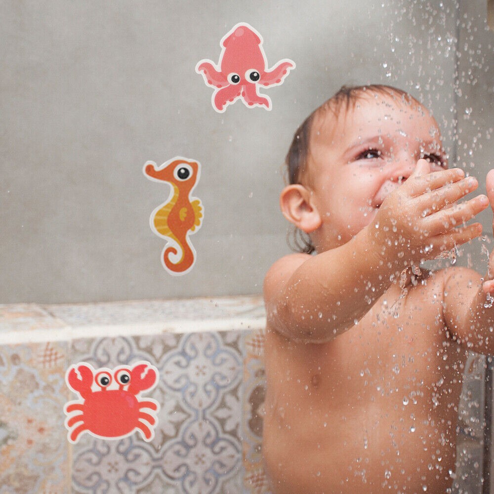 45Pcs Cartoon Non Slip Bathtub Stickers Self Adhesive Ocean Creature Alphanumeric Decals