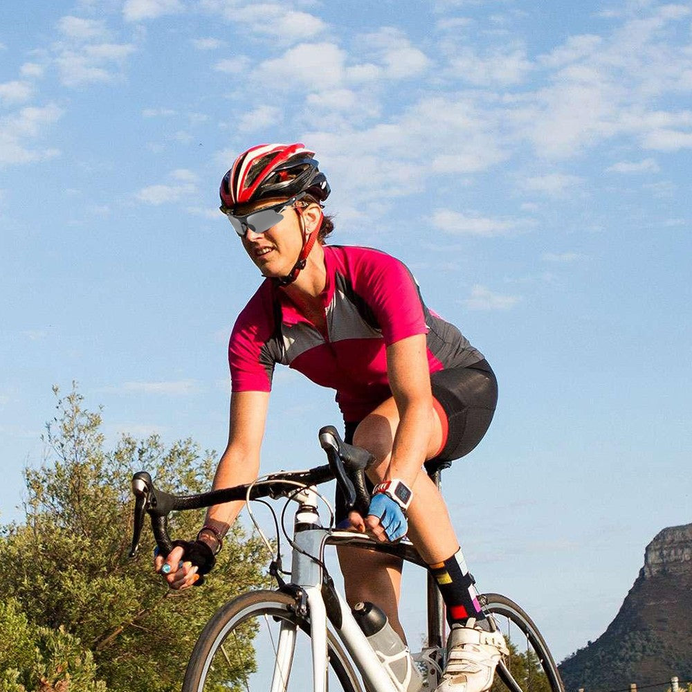 Adult Sports Sunglasses Windproof Cycling Sunglasses UV Protection Glasses Grey