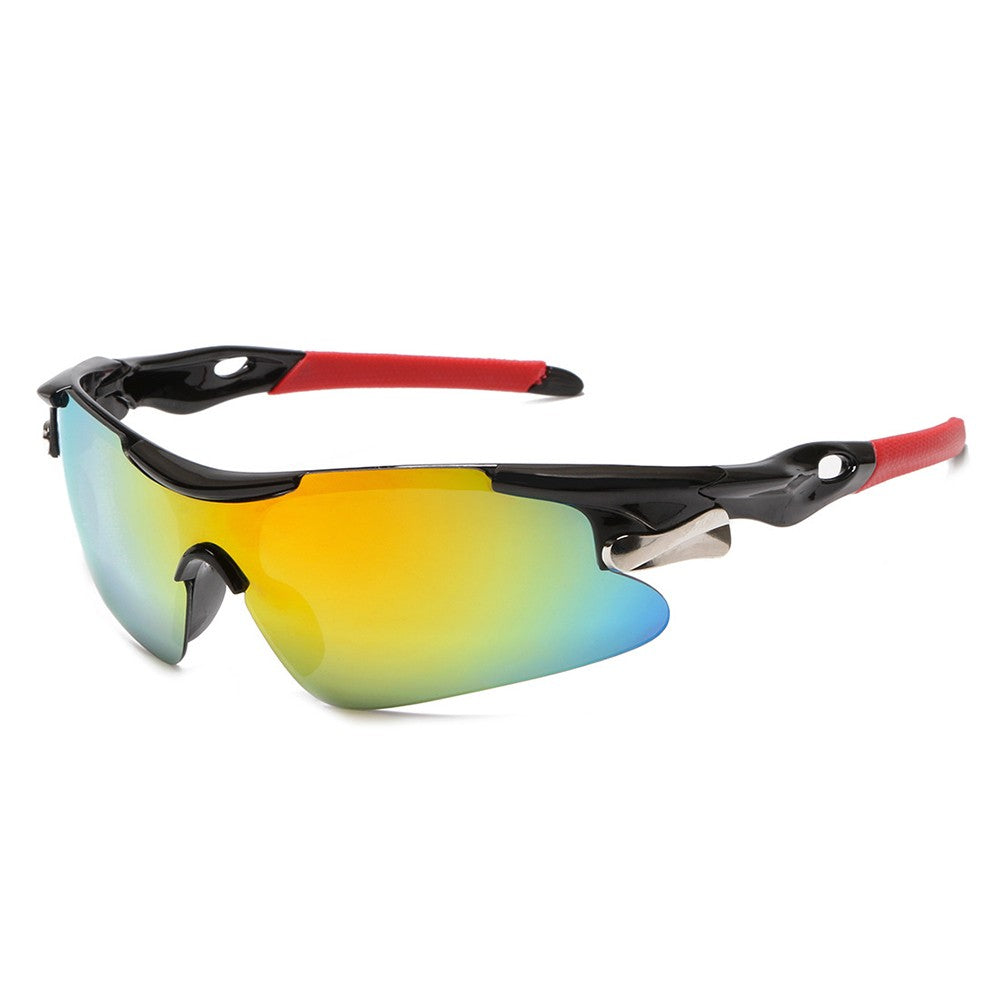 Adult Sports Sunglasses Windproof Cycling Sunglasses UV Protection Glasses Yellow