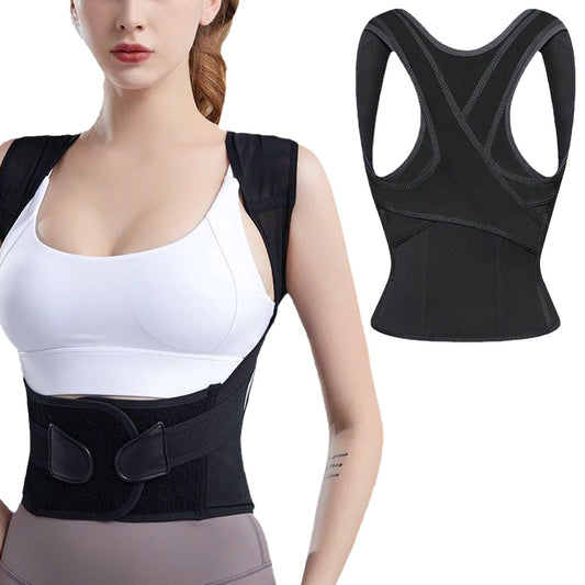 3XL Adjustable Back Posture Corrector Back Posture Brace Lumbar Back Support Belt Shoulder Brace