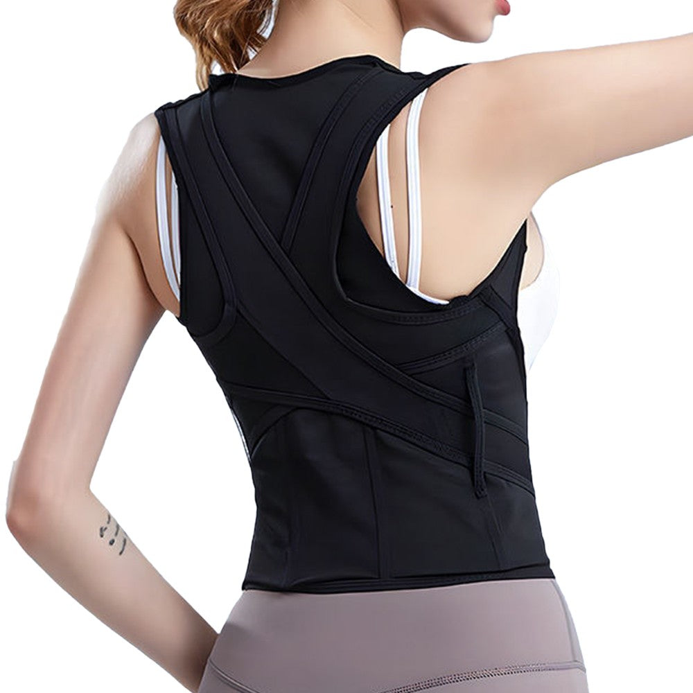 2XL Adjustable Back Posture Corrector Back Posture Brace Lumbar Back Support Belt Shoulder Brace