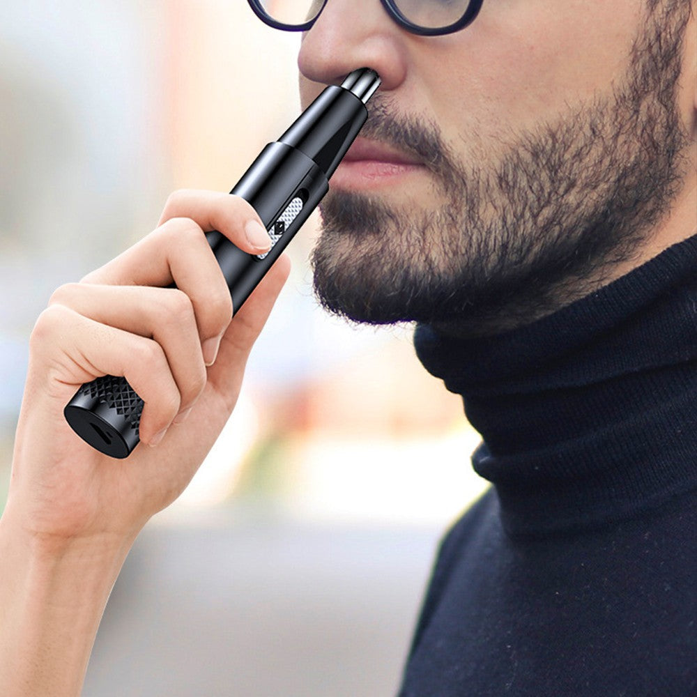 2 X Electric Nose Hair Trimmer Set Ear Clipper Hair Removal with Shaving Head