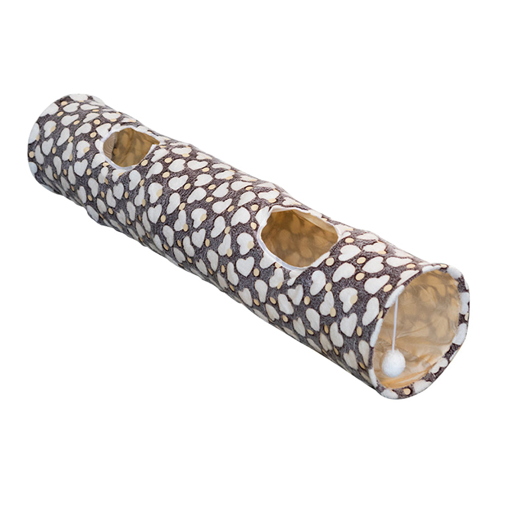 Cat Tunnel Toy Pet Plush Ball Collapsible Luminous Glow In Dark Tunnel Style 1