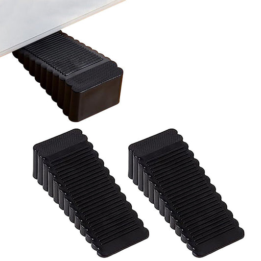 2Pcs Black Wedge Door Stoppers PVC Anti Slip Door Stops Wall Protector