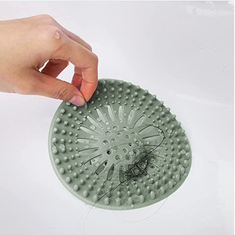 4Pcs Shower Drain Covers Hair Catcher Hair Stopper Bathtub Drain Protector Random Color